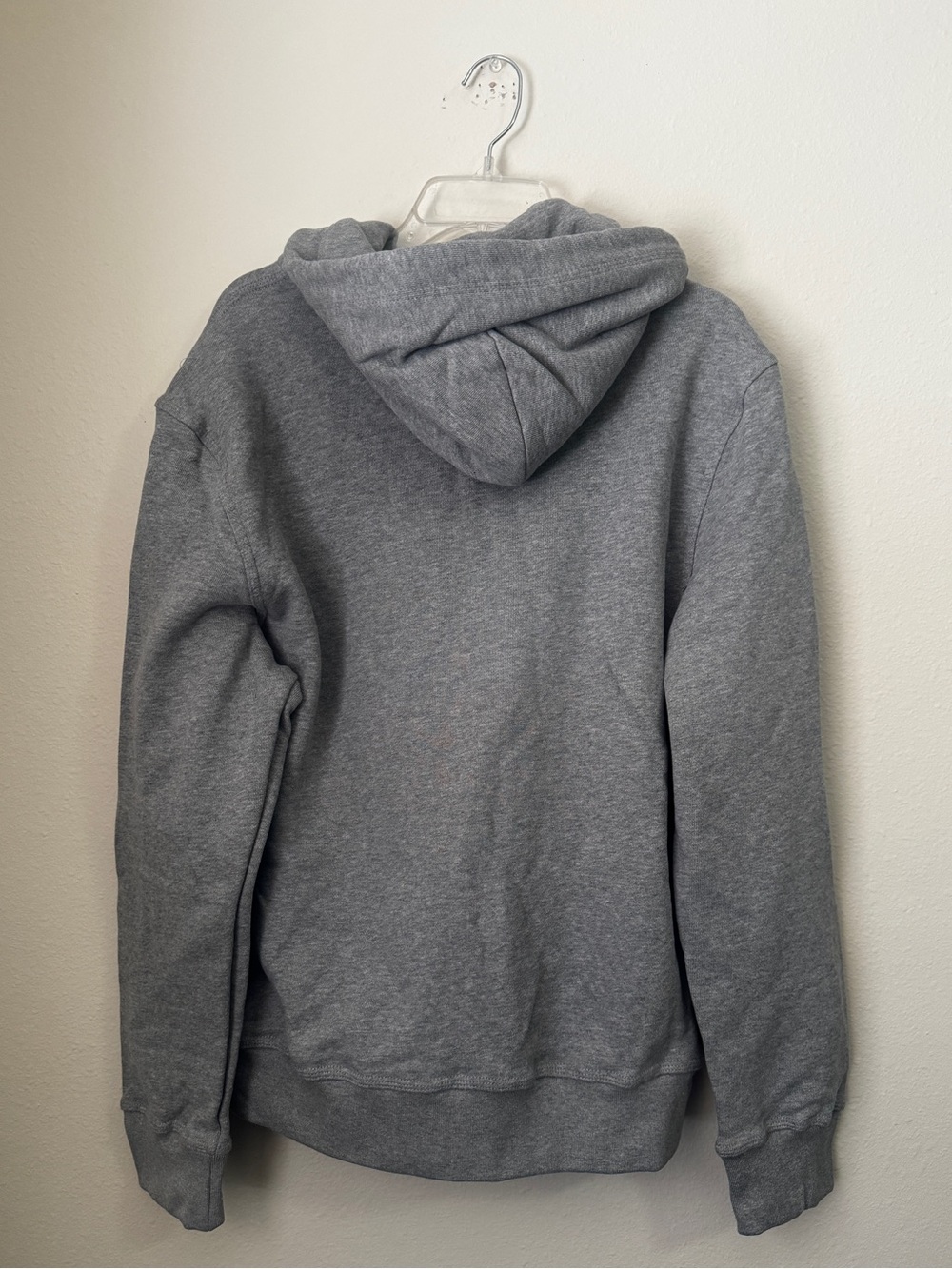 Burberry Gray Zip-Up Hoodie with Check Patch - Picture 2 of 4